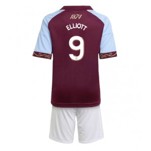 Aston Villa Harvey Elliott #9 Jalkapallovaatteet Lasten Kotipeliasu 2025-26 Lyhythihainen (+ Lyhyet housut)